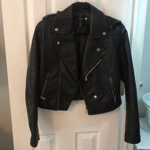 L'olive verte leather jacket